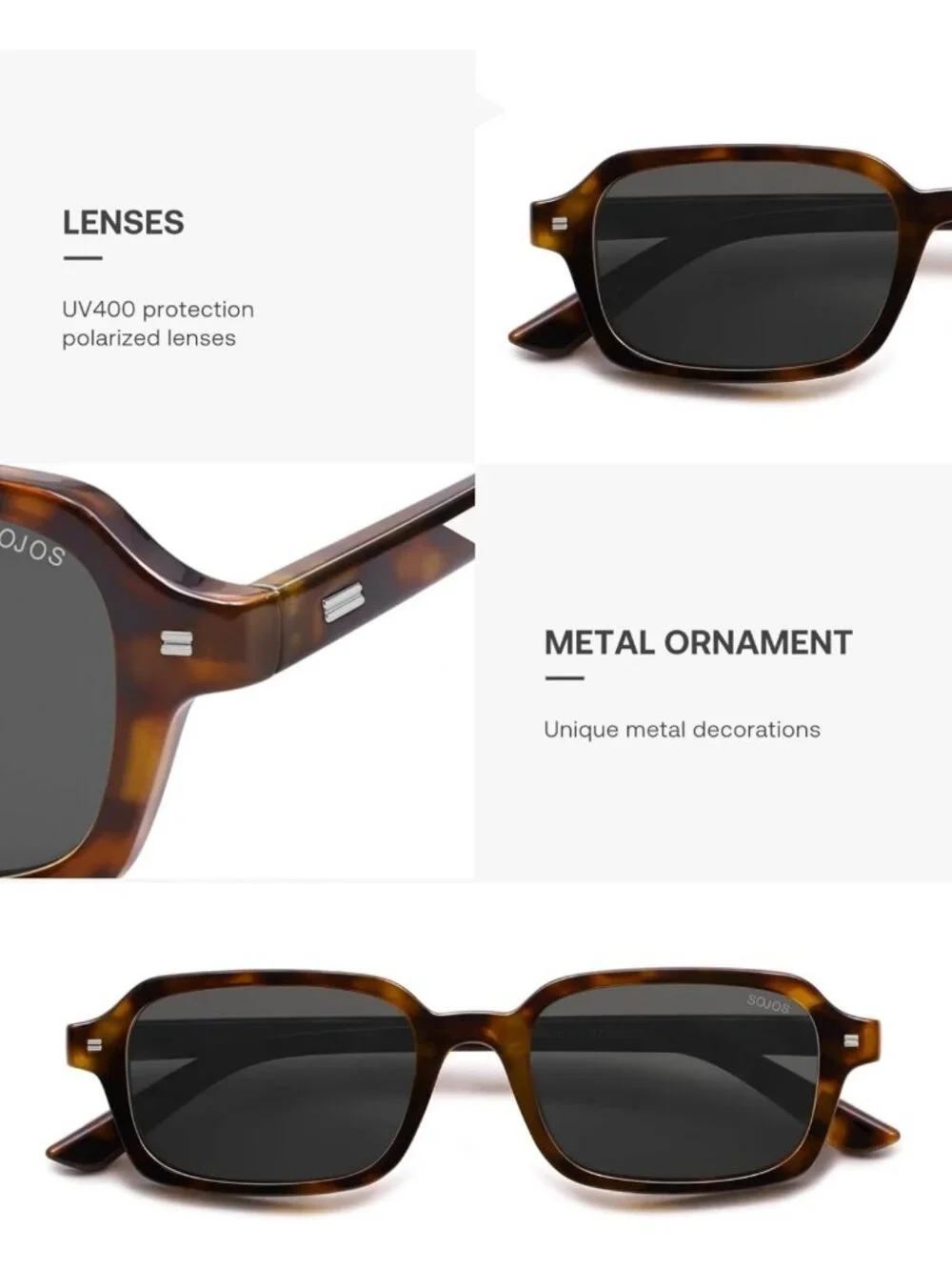 Trendy Polarized Rectangle Sunglasses for Women & Men | Retro Slim Square